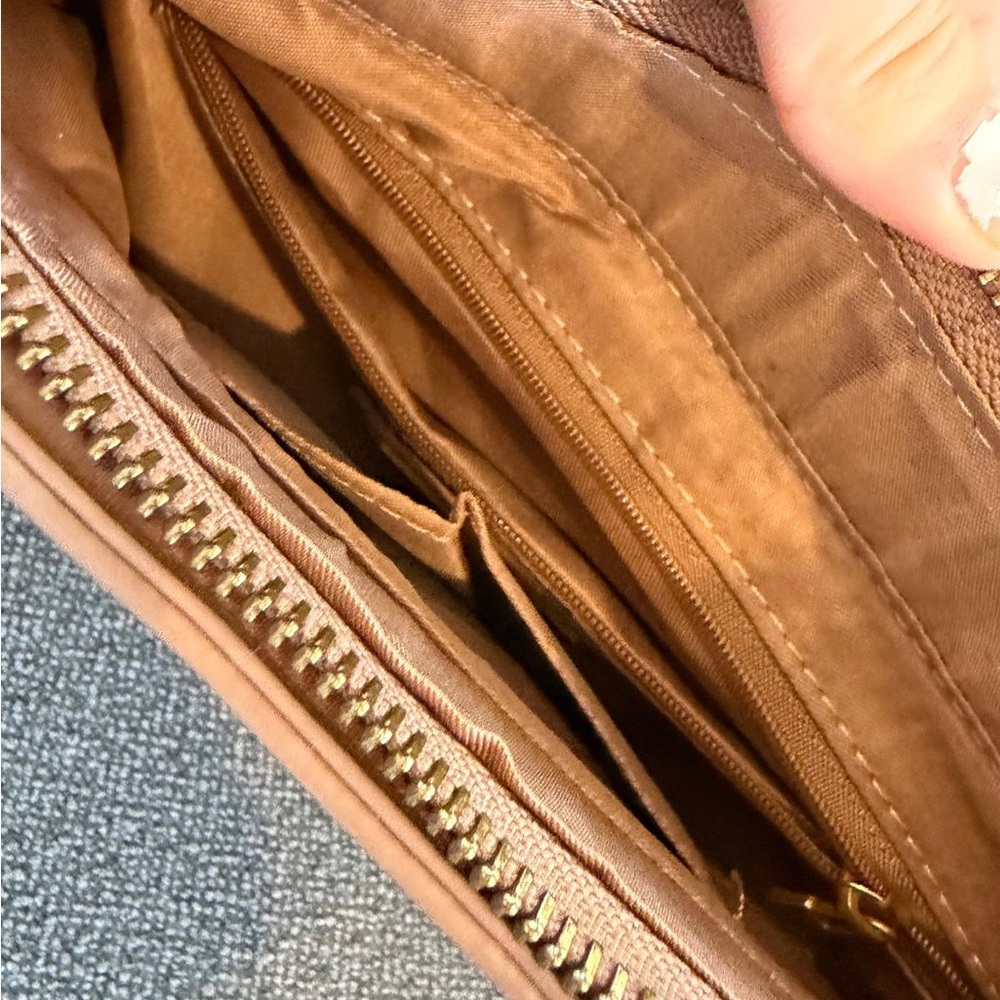 Shearling Accent Brown Crossbody Shoulder Bag - Unbranded - Picture 7 of 16